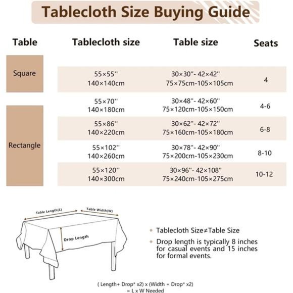 Rustic Tablecloth Cotton Linen Waterproof Tablecloth Burlap Table Cloths - Picture 6 of 6